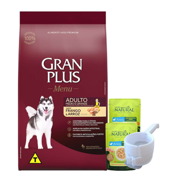Imagen de Alimento GRANPLUS Perro Adulto Sabor Pollo y Arroz Raza Mediana y Grande 20 kg + Regalo