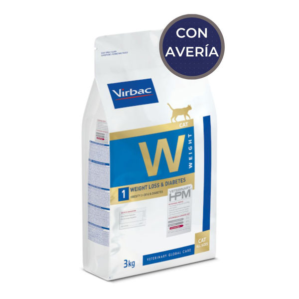 Imagen de Alimento VIRBAC HPM Gato Weight Loss (Pedida de Peso) y Diabetes 3 kg / Con Avería