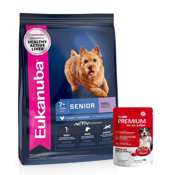 Imagen de Alimento EUKANUBA Perro Senior Raza Pequeña 3 kg + Regalo
