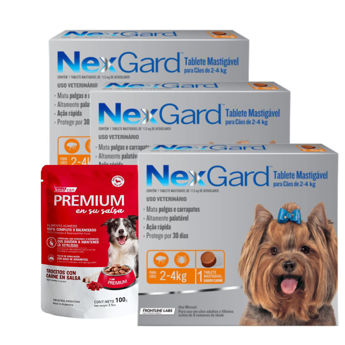 Imagen de Antipulgas y Garrapatas NEXGARD 2 a 4 Kg - 3 Comprimidos