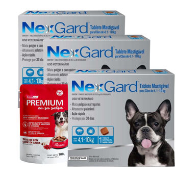 Imagen de Antipulgas y Garrapatas NEXGARD 4 a 10 Kg - 3 Comprimidos