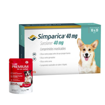 Imagen de Antipulgas y Garrapatas SIMPARICA 10 a 20 kg - 3 Comprimidos