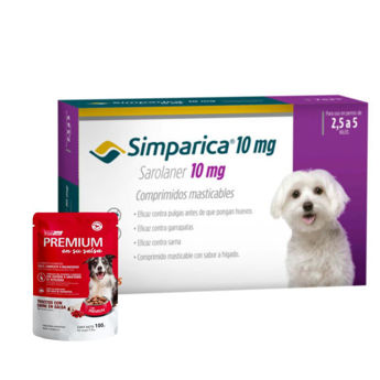 Imagen de Antipulgas y Garrapatas SIMPARICA 2.5 a 5 kg - 3 Comprimidos