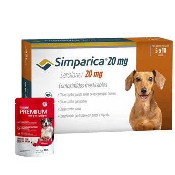 Imagen de Antipulgas y Garrapatas SIMPARICA 5 a 10 kg - 3 Comprimidos