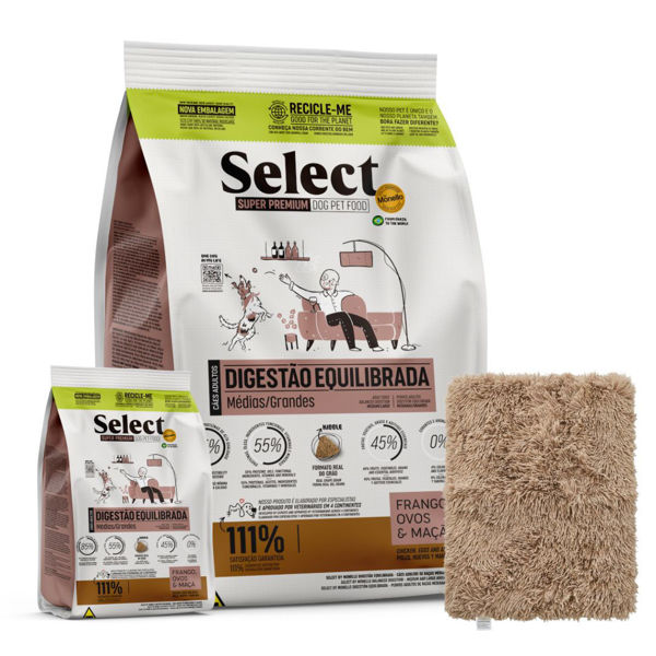 Imagen de Alimento SELECT BY MONELLO Digestión Equiilbrada Perro Adulto Raza Mediana y Grande 7 kg + Regalo