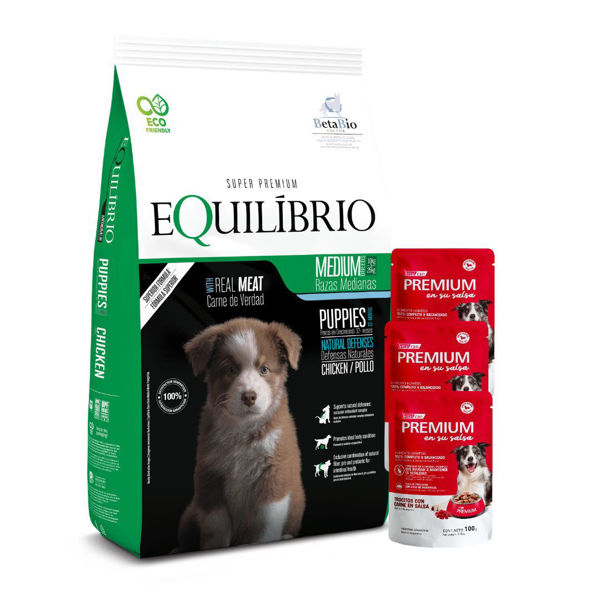 Imagen de Alimento EQUILIBRIO Perro Cachorro Raza Mediana 15 + 3 kg + Regalo