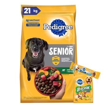 Imagen de Alimento PEDIGREE Perro Senior Carne y Vegetales 21 kg + Regalo