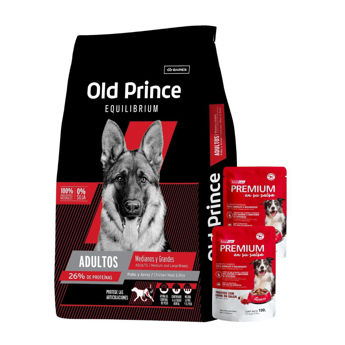 Imagen de Alimento OLD PRINCE Equilibrium Perro Adulto Raza Mediana y Grande 15 kg + Regalo