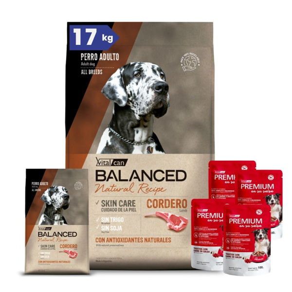 Imagen de Alimento Vitalcan Perro BALANCED Adulto Cordero 15 + 2 Kg + Regalo