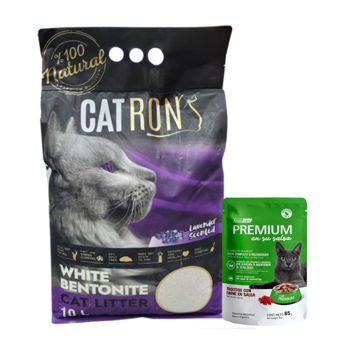 Imagen de Arena Sanitaria Aglomerante CATRON Olor Lavanda 10 Lts