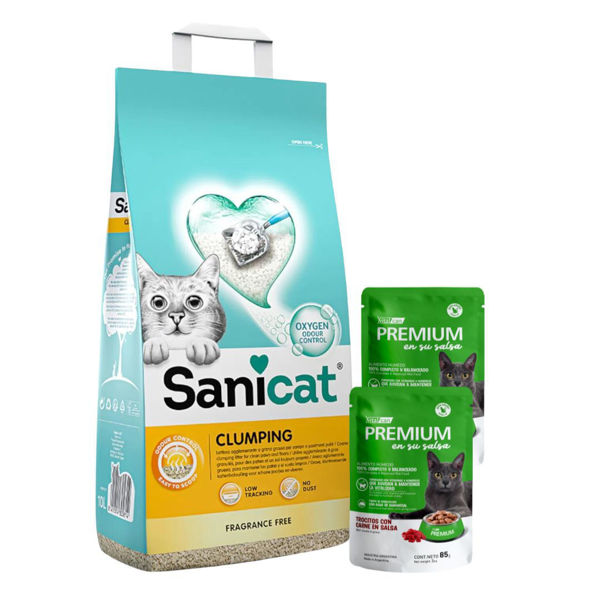 Imagen de Arena Sanitaria SANICAT Aglomerante 12 kg + Regalo