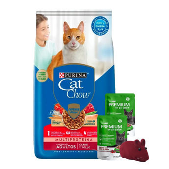 Imagen de Alimento CAT CHOW Gato Adulto Carne y Pollo 15 Kg + Regalo