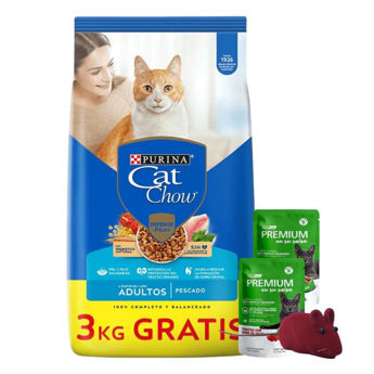 Imagen de Alimento CAT CHOW Gato Adulto Pescado 15 + 3 kg + Regalo