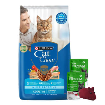 Imagen de Alimento CAT CHOW Gato Adulto Pescado y Pollo 15 Kg + Regalo