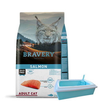Imagen de Alimento BRAVERY Gato Adulto Sabor Salmón 7 kg + Regalo