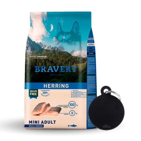 Imagen de Alimento BRAVERY Perro Adulto Raza Pequeña Herring 7 Kg + Regalo