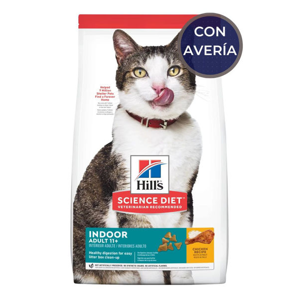 Imagen de Alimento HILLS Gato Adulto +11 Indoor 1,6 kg / Con Avería