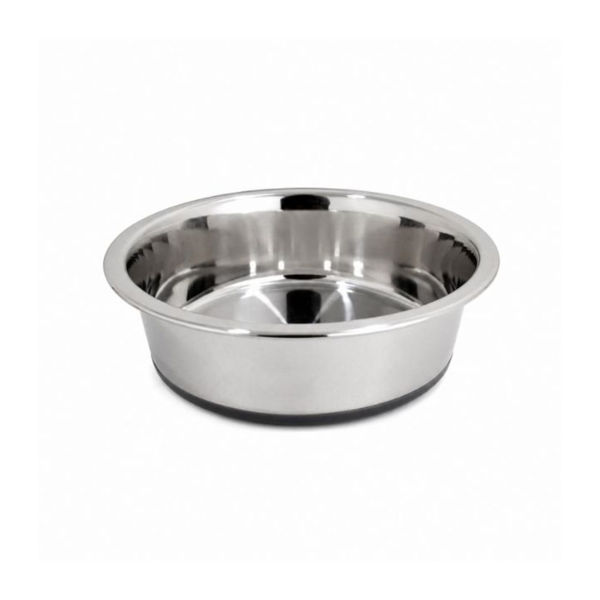 Imagen de Comedero Para Perro Bowl Acero y Goma 14 cm