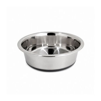 Imagen de Comedero Para Perro Bowl Acero y Goma 18 cm