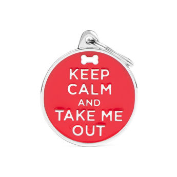 Imagen de Chapita Identificatoria MY FAMILY Keep Calm And Take Me Out