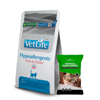 Imagen de Alimento VET LIFE Gato Hipoalergénico 2 Kg + Regalo