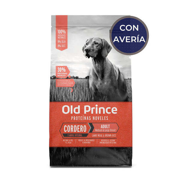 Imagen de Alimento OLD Prince Perro Adulto Cordero Raza Mediana y Grande 3 kg / Con Avería