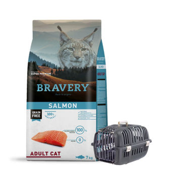 Imagen de Alimento BRAVERY Gato Adulto Sabor Salmón 7 kg + Regalo