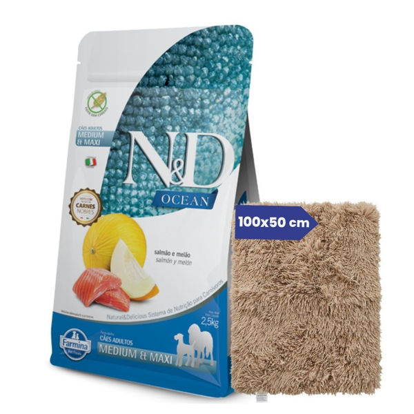 Imagen de Alimento NYD Perro Ocean Adulto Raza Mediana y Grande Sabor Salmón 10,1 kg + Regalo