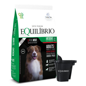 Imagen de Alimento EQUILIBRIO Perro Adulto Raza Mediana 15 Kg + Regalo - Combo 3