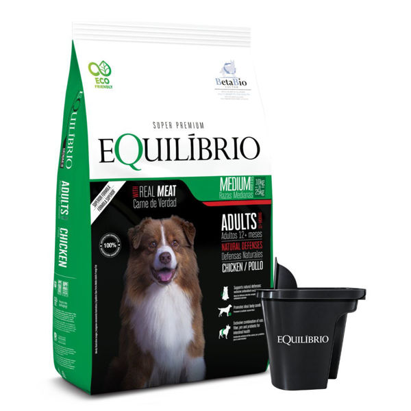 Imagen de Alimento EQUILIBRIO Perro Adulto Raza Mediana 15 Kg + Regalo - Combo 3