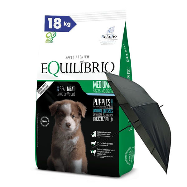 Imagen de Alimento EQUILIBRIO Perro Cachorro Raza Mediana 15 + 3 kg + Regalo - Combo 2